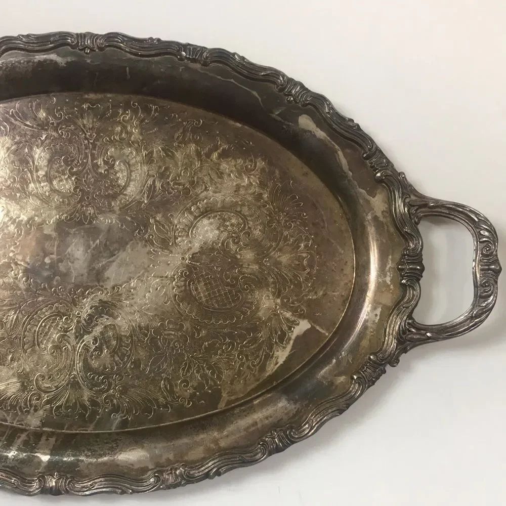 F.P ROGERS SILVER TRAY SERVICE VINTAGE - Picture 4 of 13